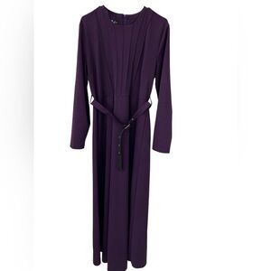 Maxi long dress, Abaya, purple full length modest dress L